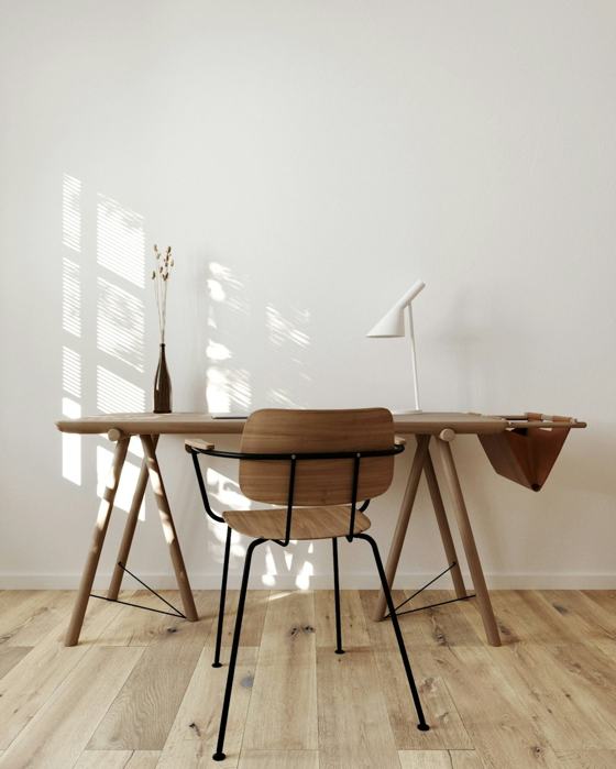 Brown wooden table and chairs
