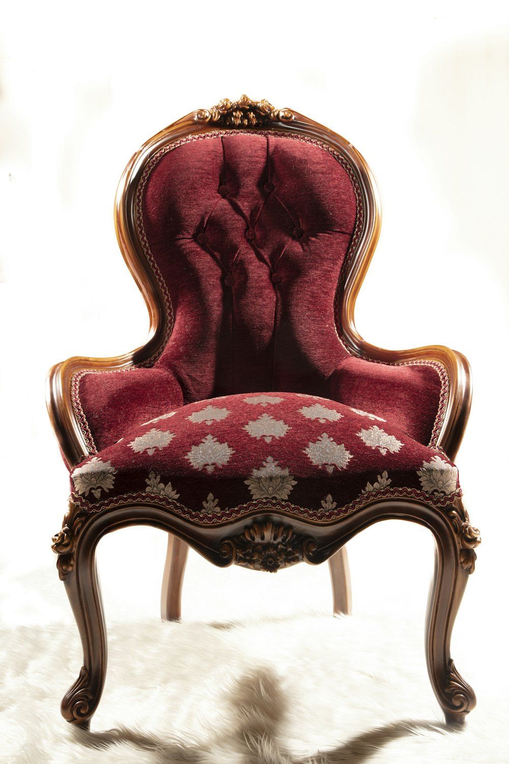 A red and black chair